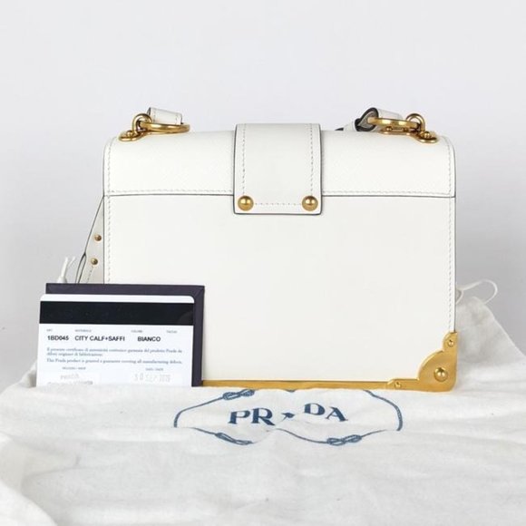 SOLD Prada Cahier Medium White Leather Cross Body Bag - Picture 2 of 8